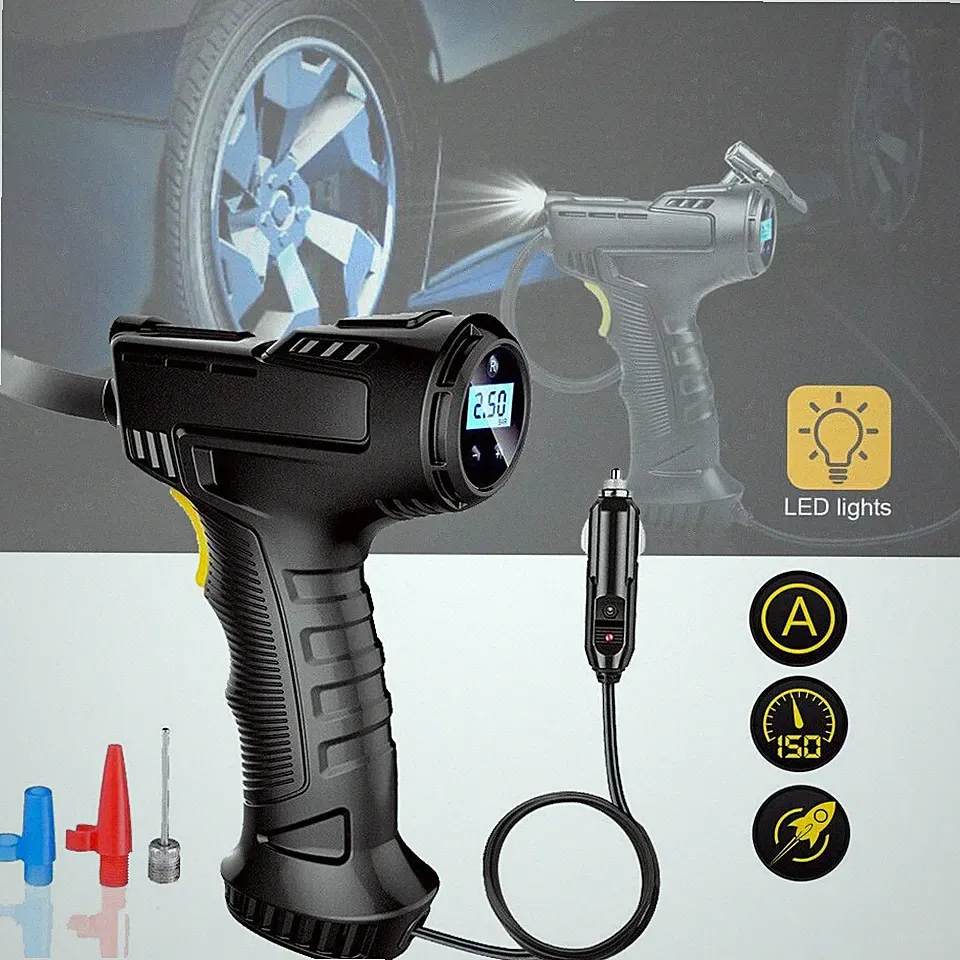 150PSI Mini Electric Tire Inflator Fast Car Bike Air Pump Compressor Automotive
