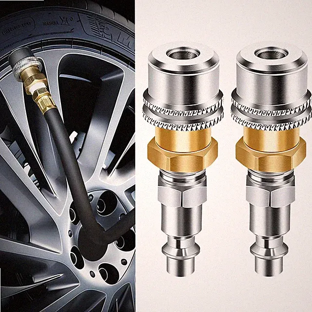 2x Closed Flow 1/4" Lock On Tire Air Chuck Quick Connect for Compressor Inflator