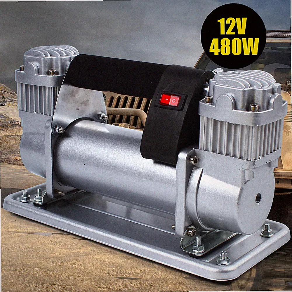 150 PSI Double Cylinder Air Compressor Pump High-Power Car Tire Inflator Kit 12V