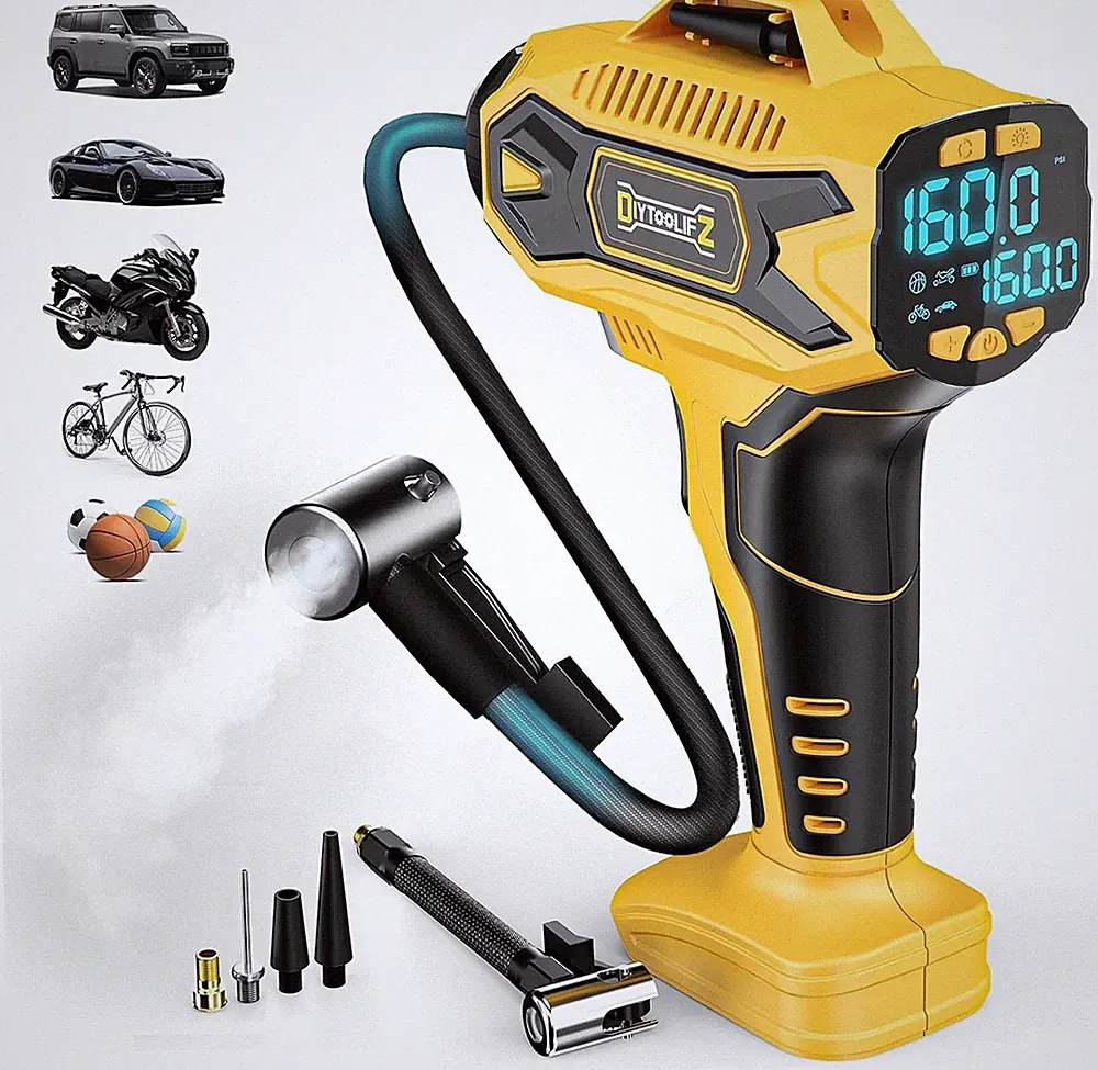 Cordless Tire Inflator Air Compressor Compatible with Dewalt 20V Battery, 160PS