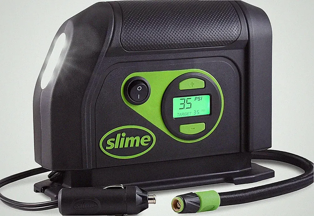Digital Tire Inflator Compact Air Compressor With Led Light And 10Ft Power Cord