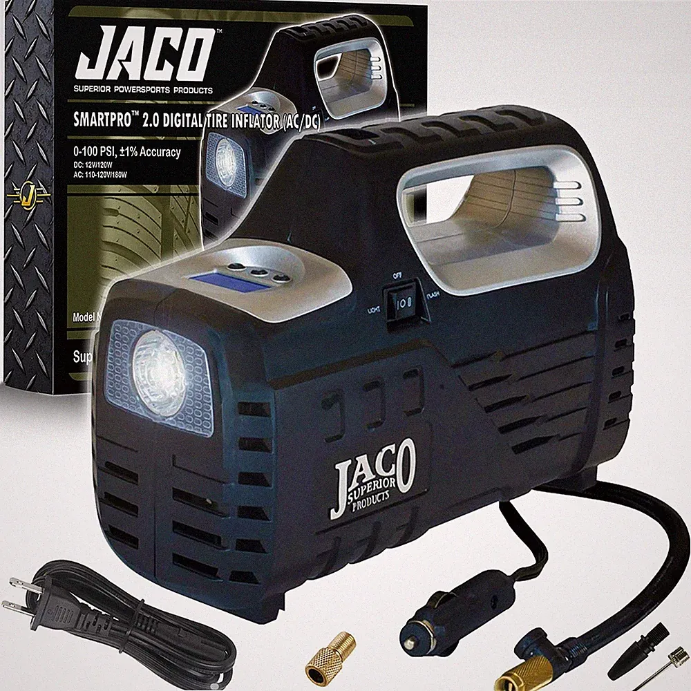 JACO SmartPro 2.0 AC/DC Digital Tire Inflator Pump - Portable Air Compressor