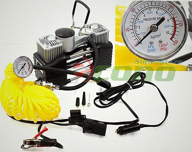 Roadside SOS 12 Volt Air pump Compressor Tire Inflator 150psi w/ Hose & Gauge