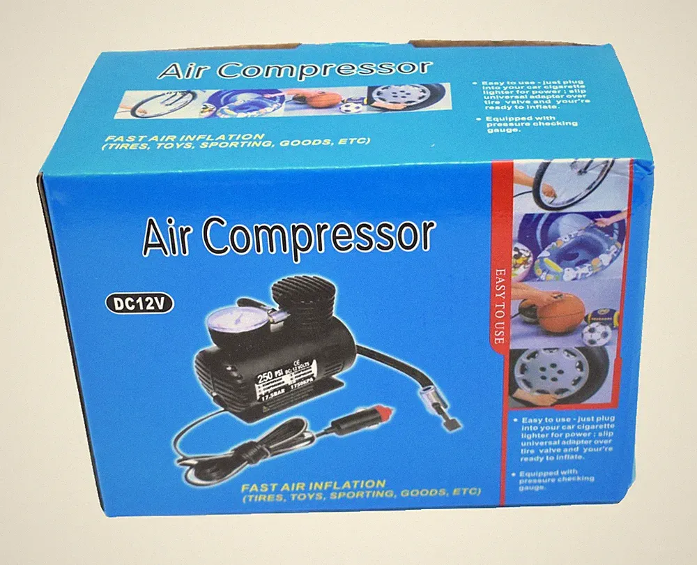 Tire Inflator Air Compressor Fast Air Inflation DC12V w Car Plug In Replacement